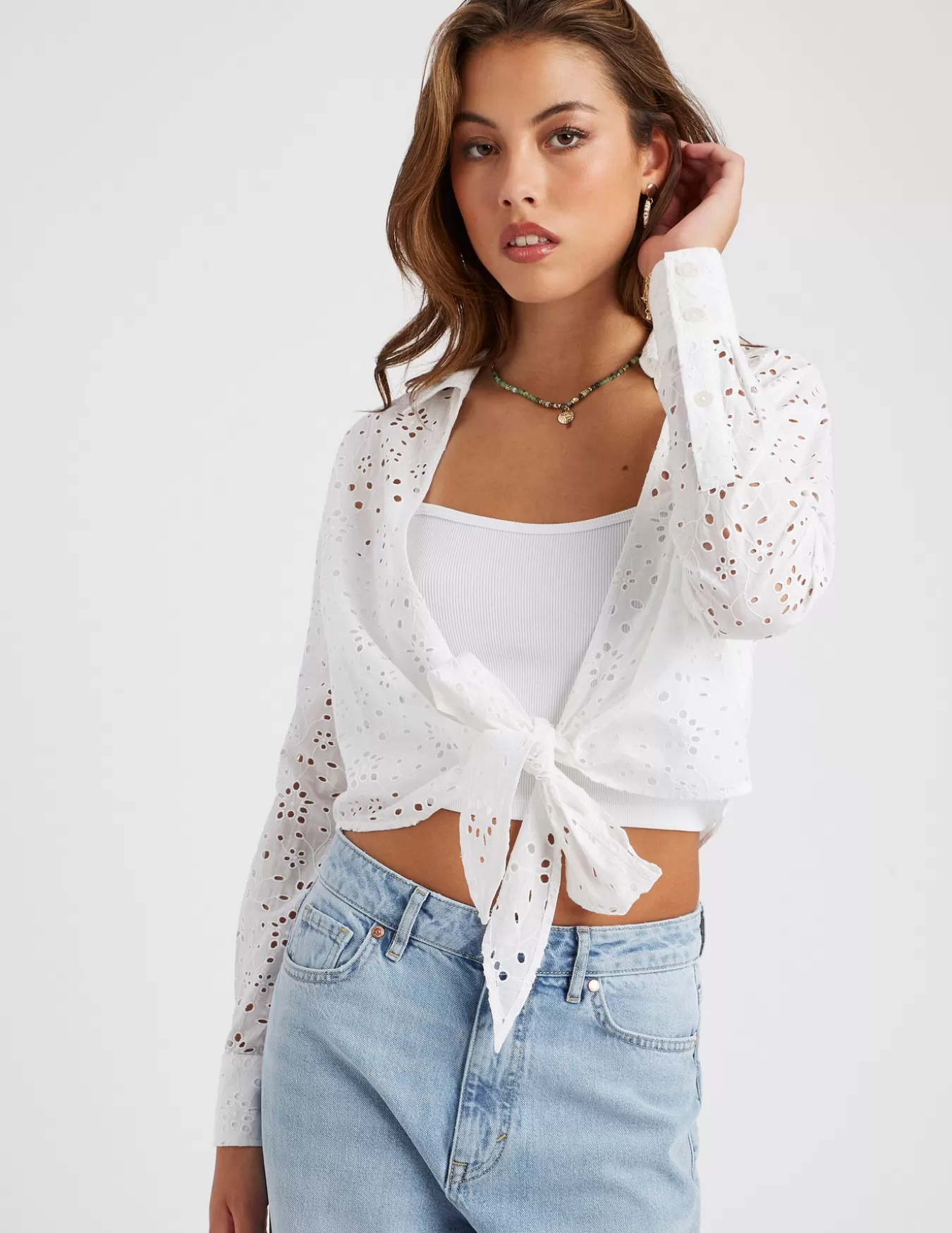 Chemise à Nouer En Broderie Anglaise^BZB Sale