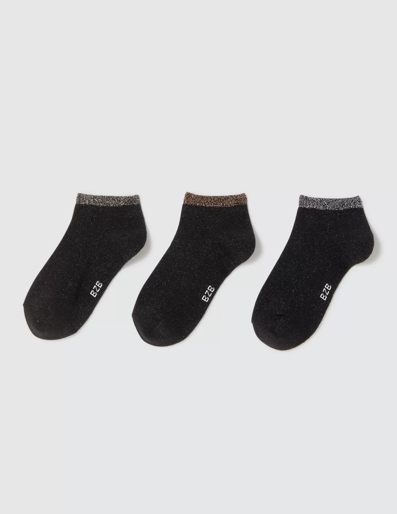 Lot De 3 Paires De Socquettes es à Bord Lurex^BZB Outlet
