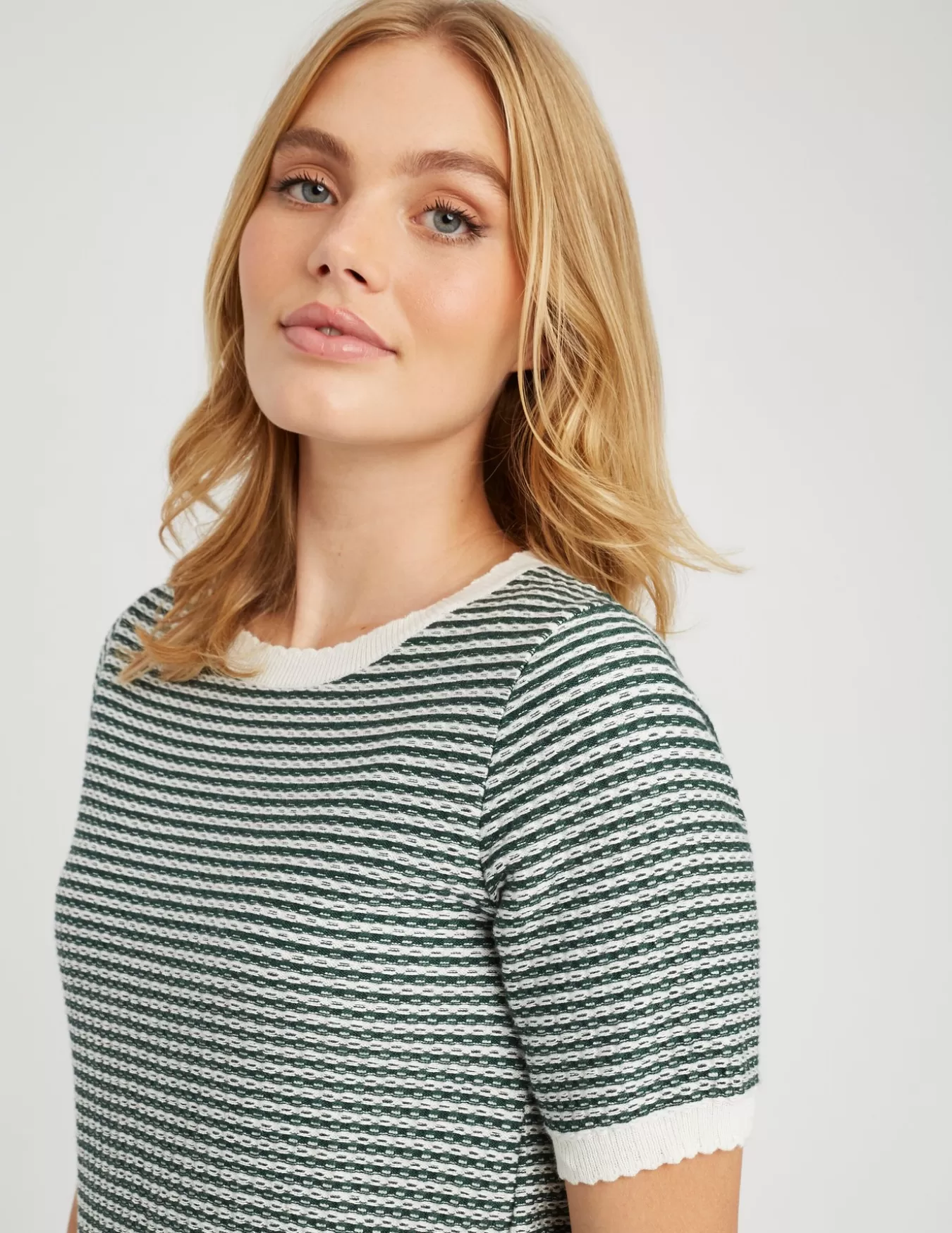 Pull Col Rond Court Bicolore^BZB Cheap