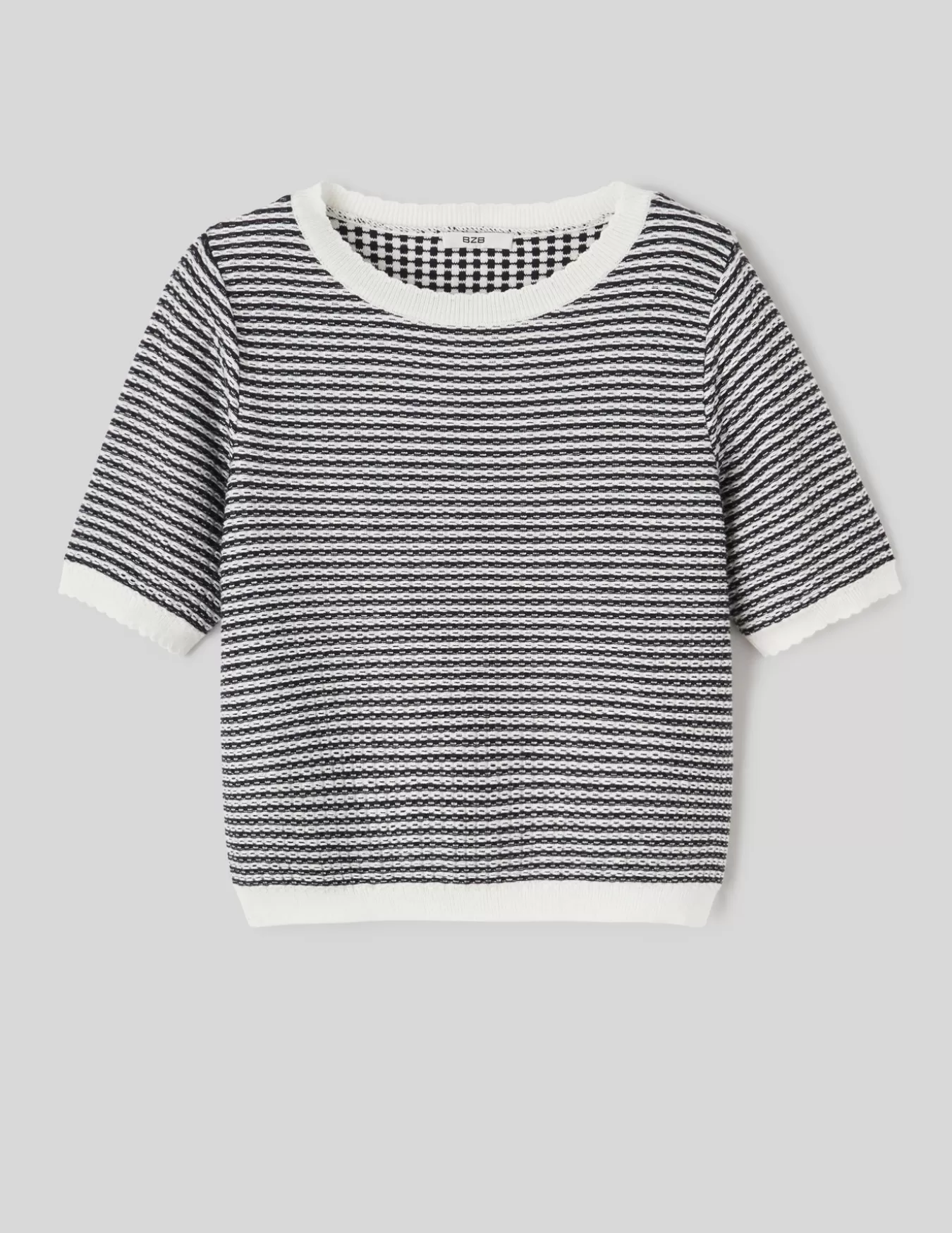 Pull Col Rond Court Bicolore^BZB Cheap