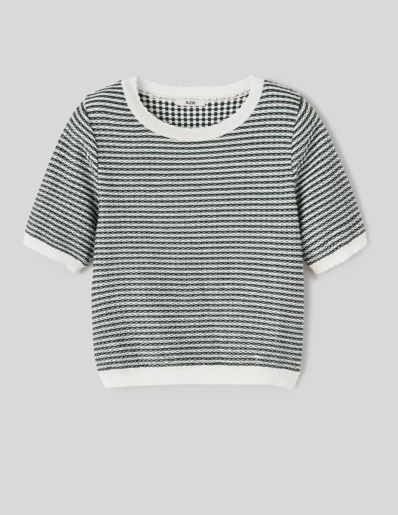 Pull Col Rond Court Bicolore^BZB Cheap